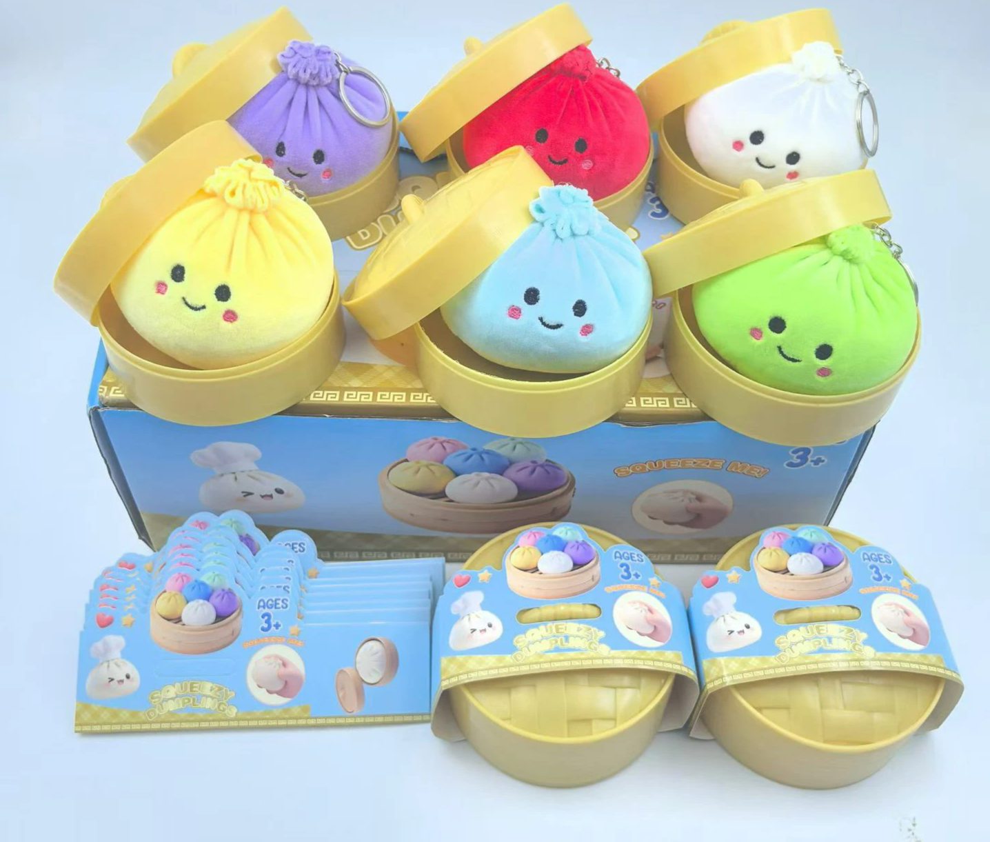 Steamed Dumpling Squishy Fidget Toy – Stress Relief Sensory Plush