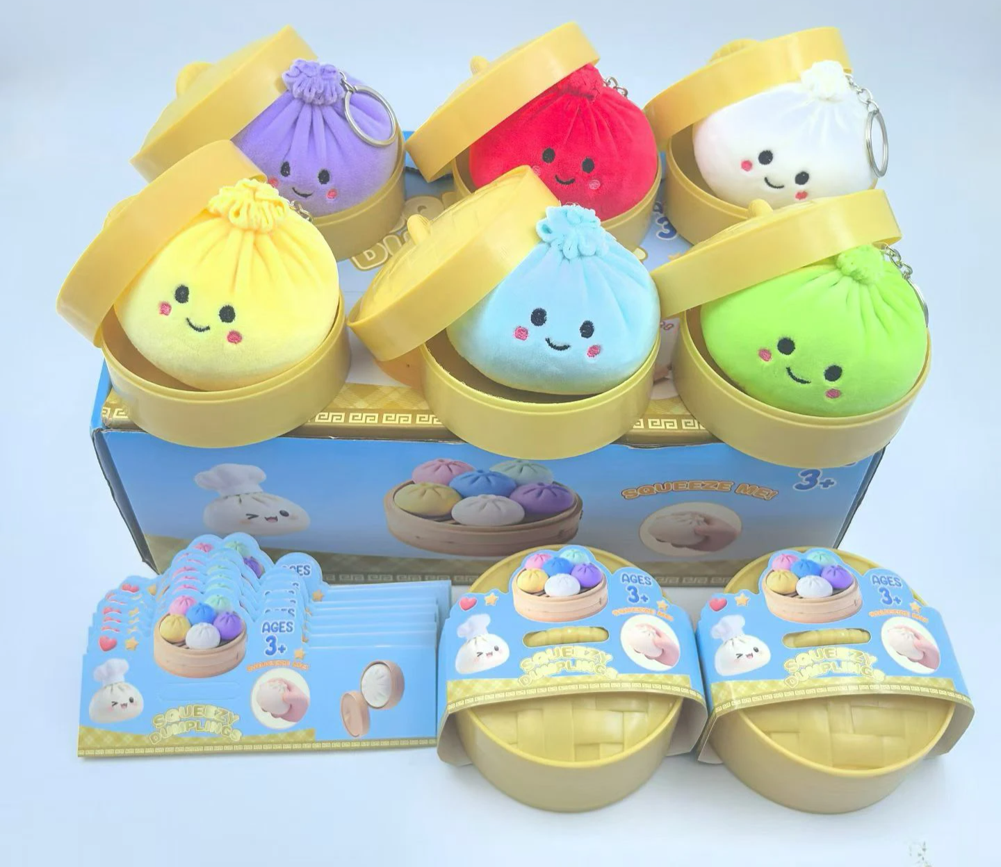 Steamed Dumpling Squishy Fidget Toy – Stress Relief Sensory Plush