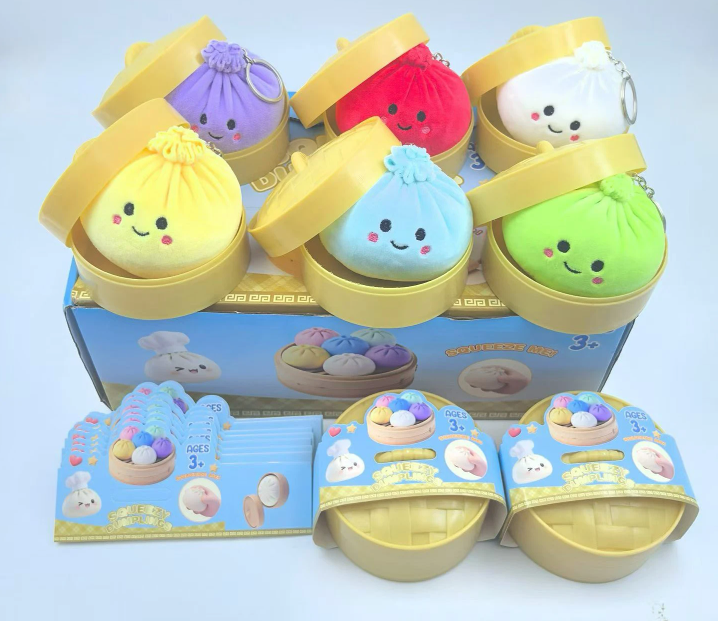 Steamed Dumpling Squishy Fidget Toy – Stress Relief Sensory Plush