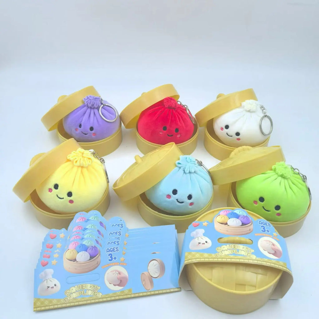 Steamed Dumpling Squishy Fidget Toy – Stress Relief Sensory Plush