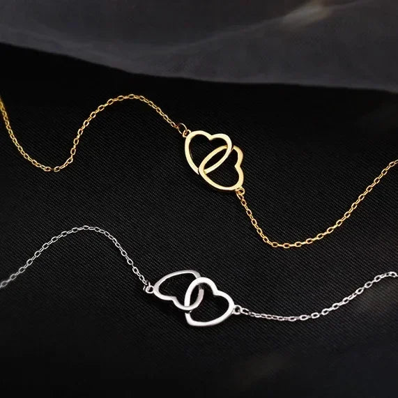Couple Heart Lock & Key Puzzle Necklace Set – “I Love You” Matching Pendant Gift