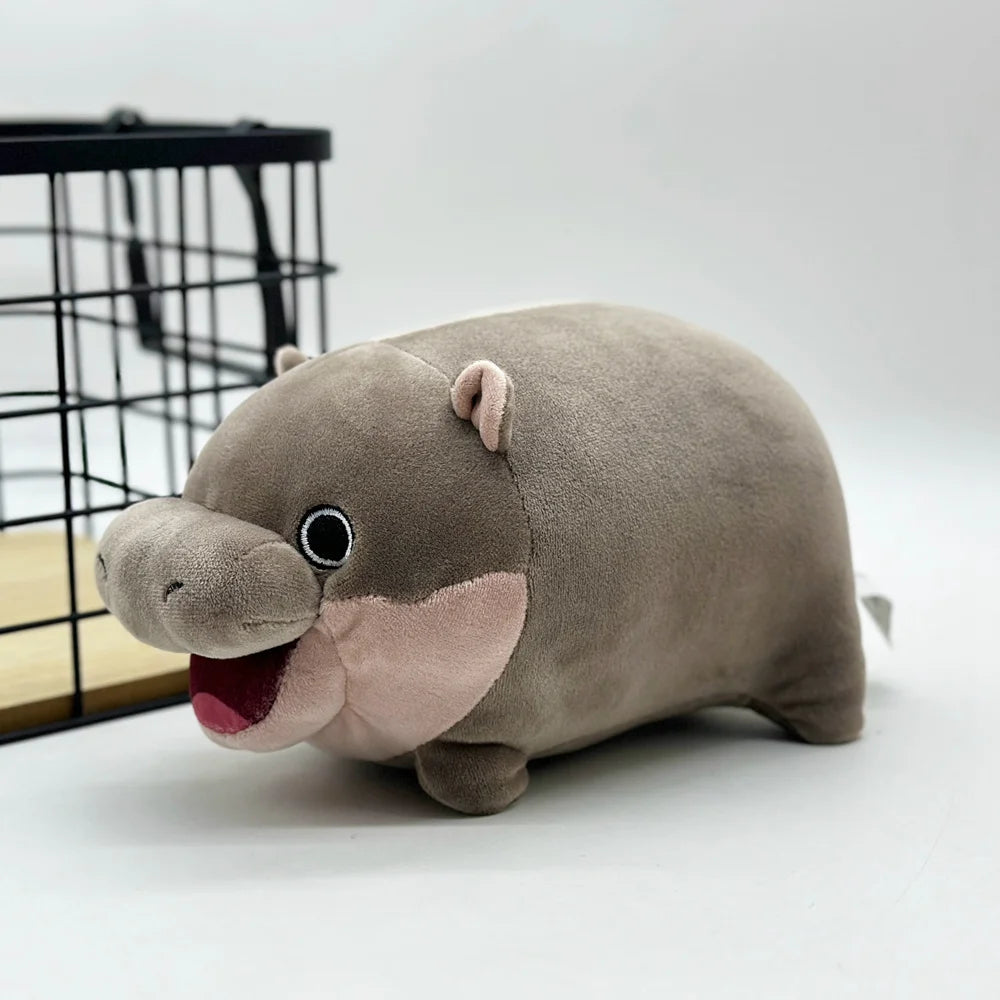 Moo Deng Hippo Plush Pillow – Soft Cute Stuffed Animal