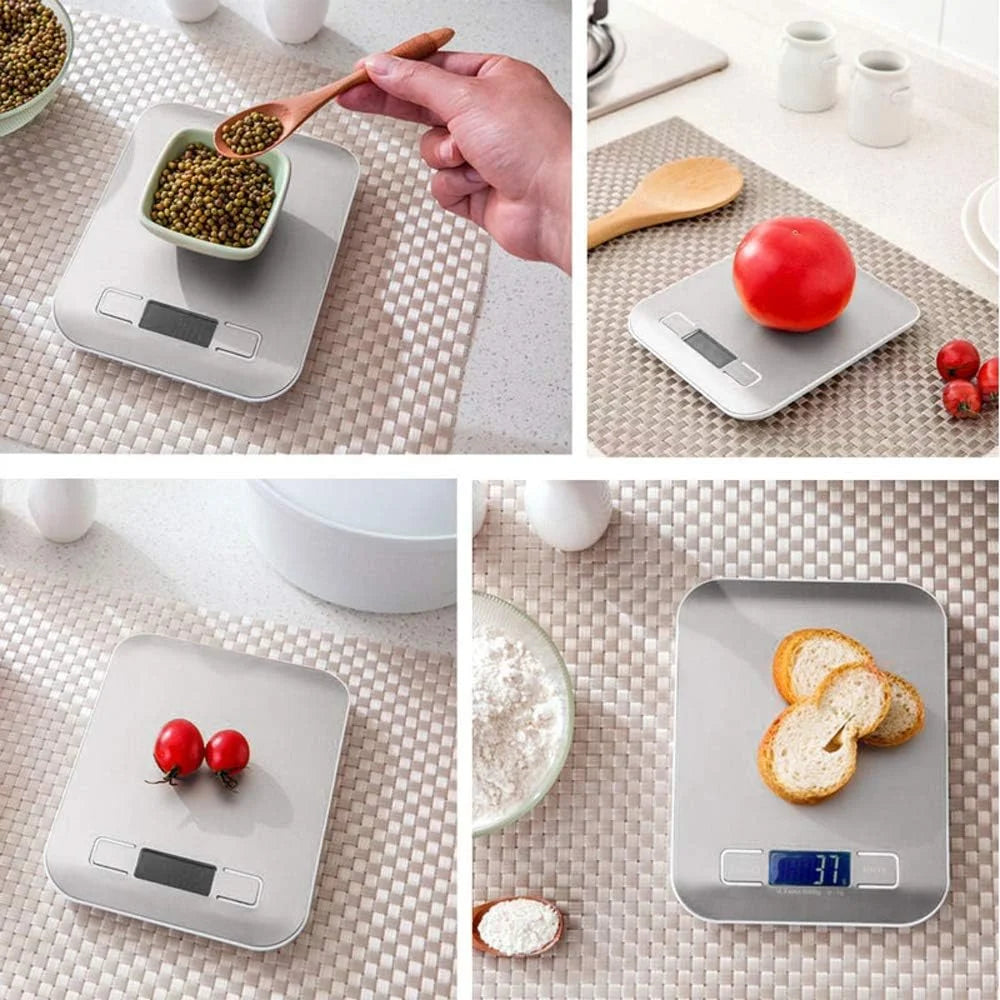 Nexa Digital Kitchen Scale – 10kg/5kg Stainless Steel Food Scale with LED Display