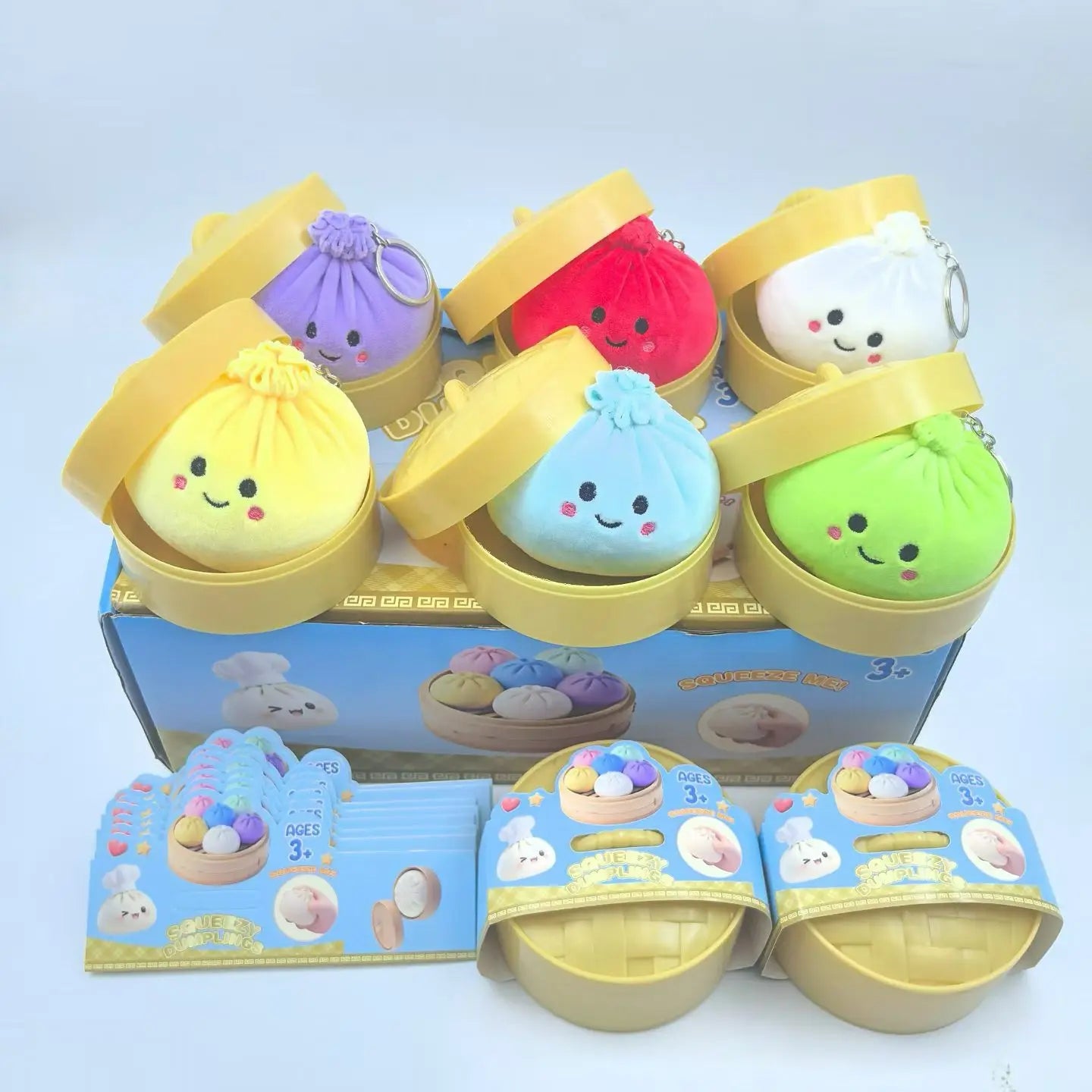 Steamed Dumpling Squishy Fidget Toy – Stress Relief Sensory Plush