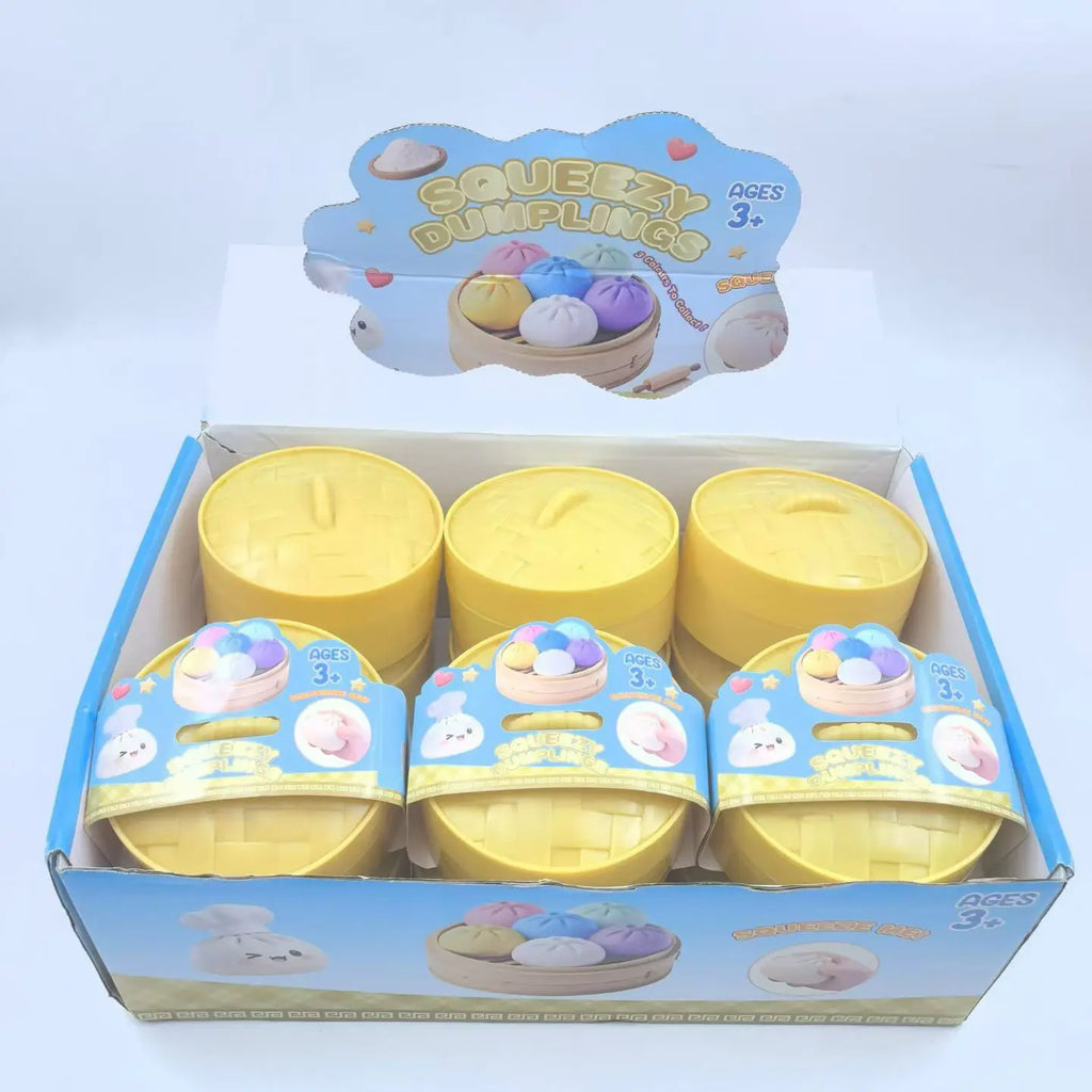 Steamed Dumpling Squishy Fidget Toy – Stress Relief Sensory Plush