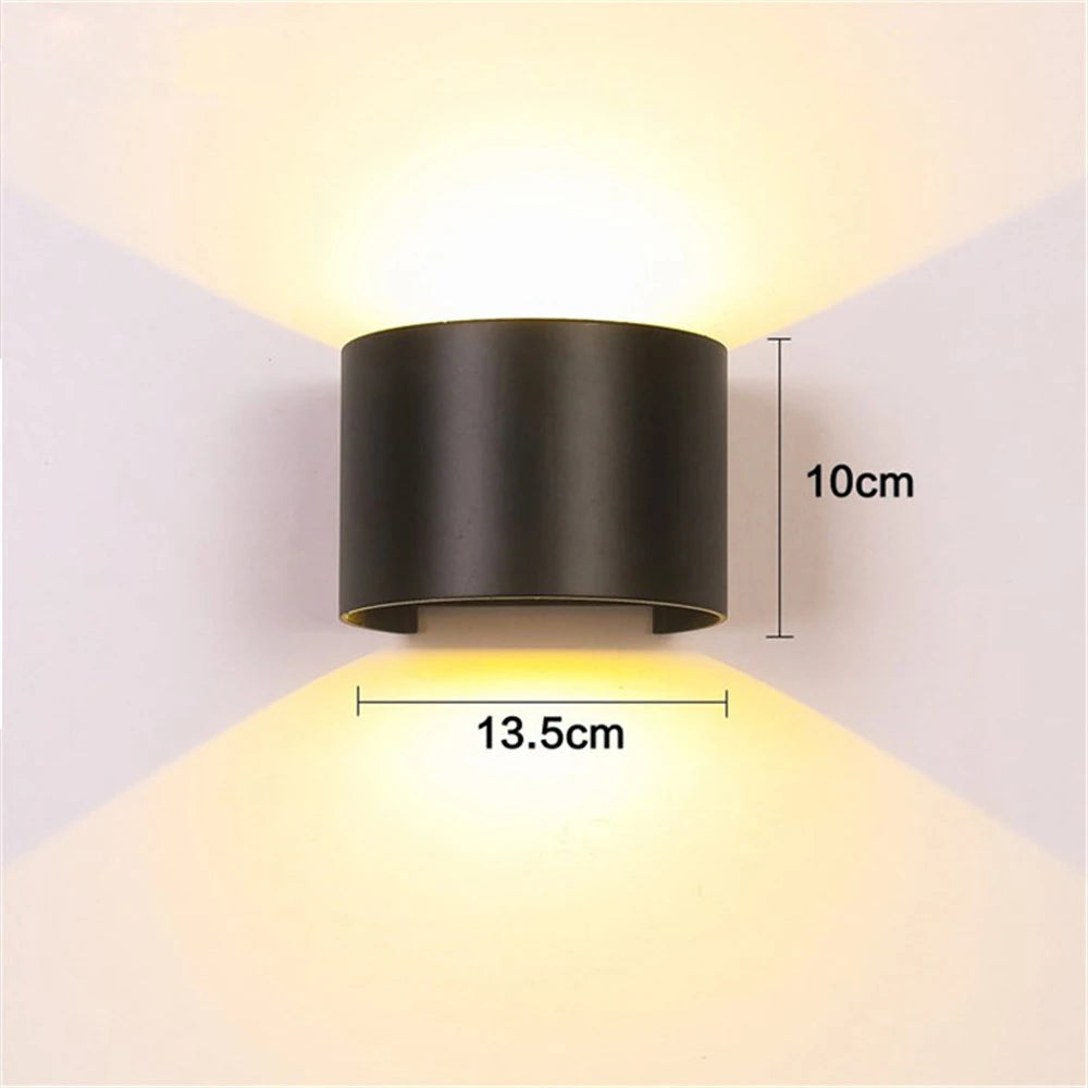 Modern Waterproof LED Wall Light – Indoor & Outdoor Aluminum Cube Lamp (6W/12W)